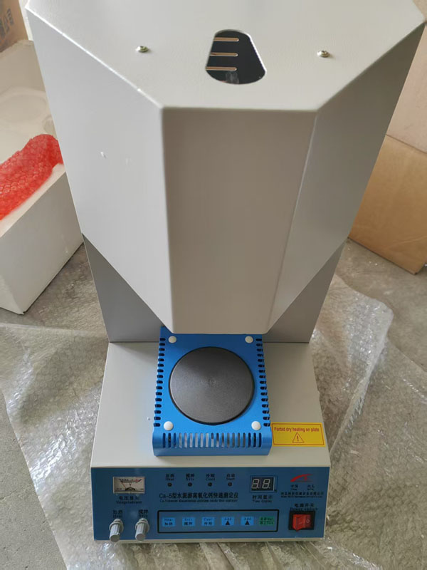 Cement free calcium oxide tester